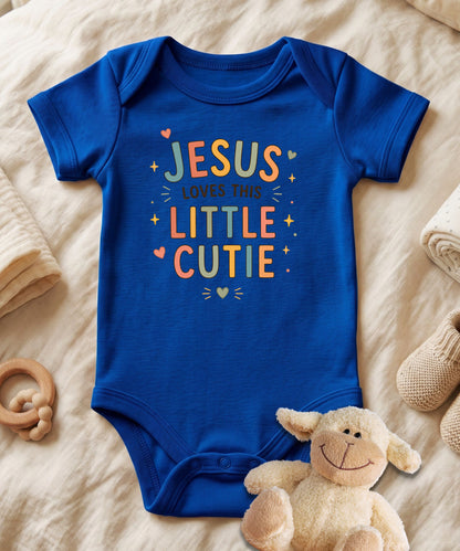 Jesus Loves This Little Cutie Baby Bodysuit