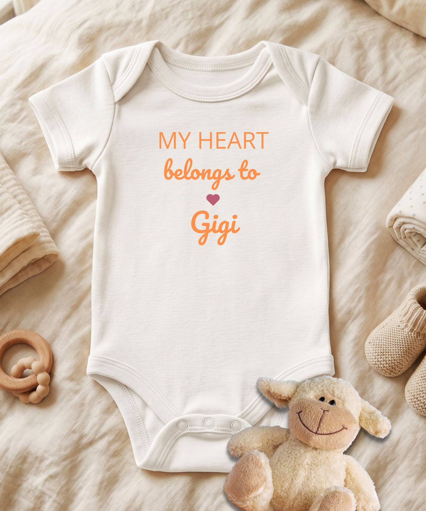 My Heart Belongs To Gigi Baby Bodysuit