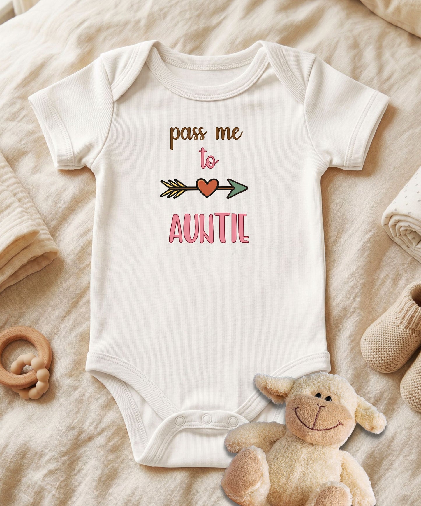 Pass Me To Auntie Baby Bodysuit
