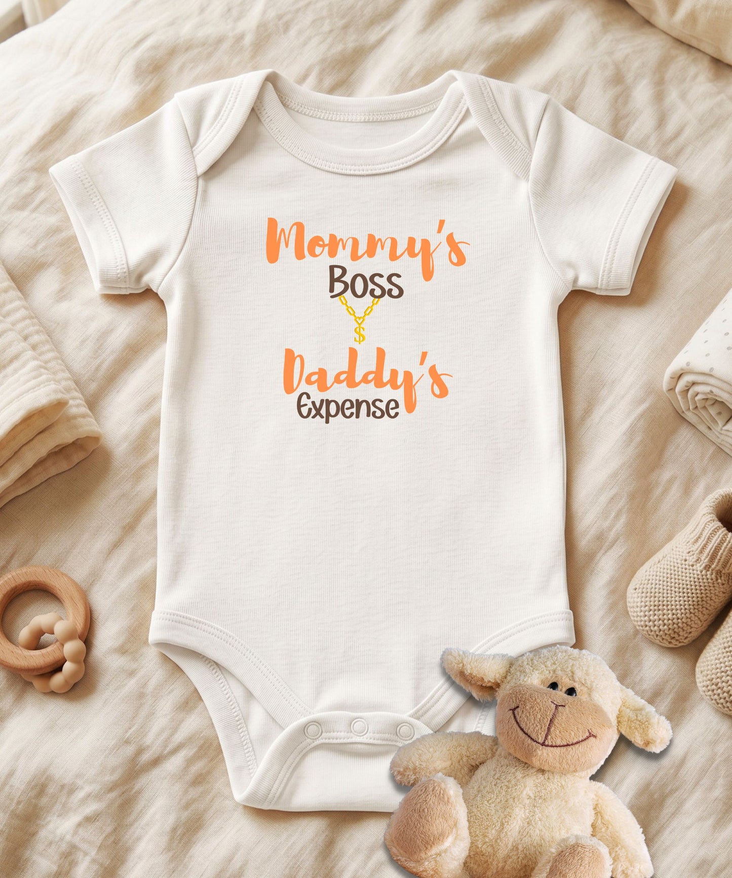 Mommy's Boss Daddy's Expense Baby Bodysuit