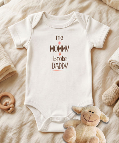 One Broke Daddy Baby Bodysuit