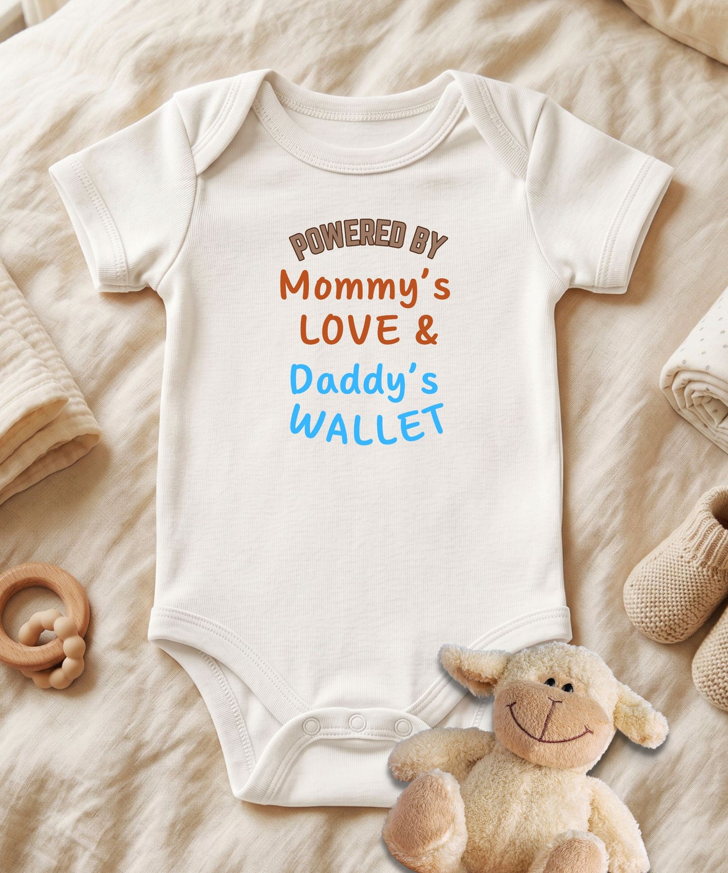 Powered by Daddy's Wallet Baby Bodysuit