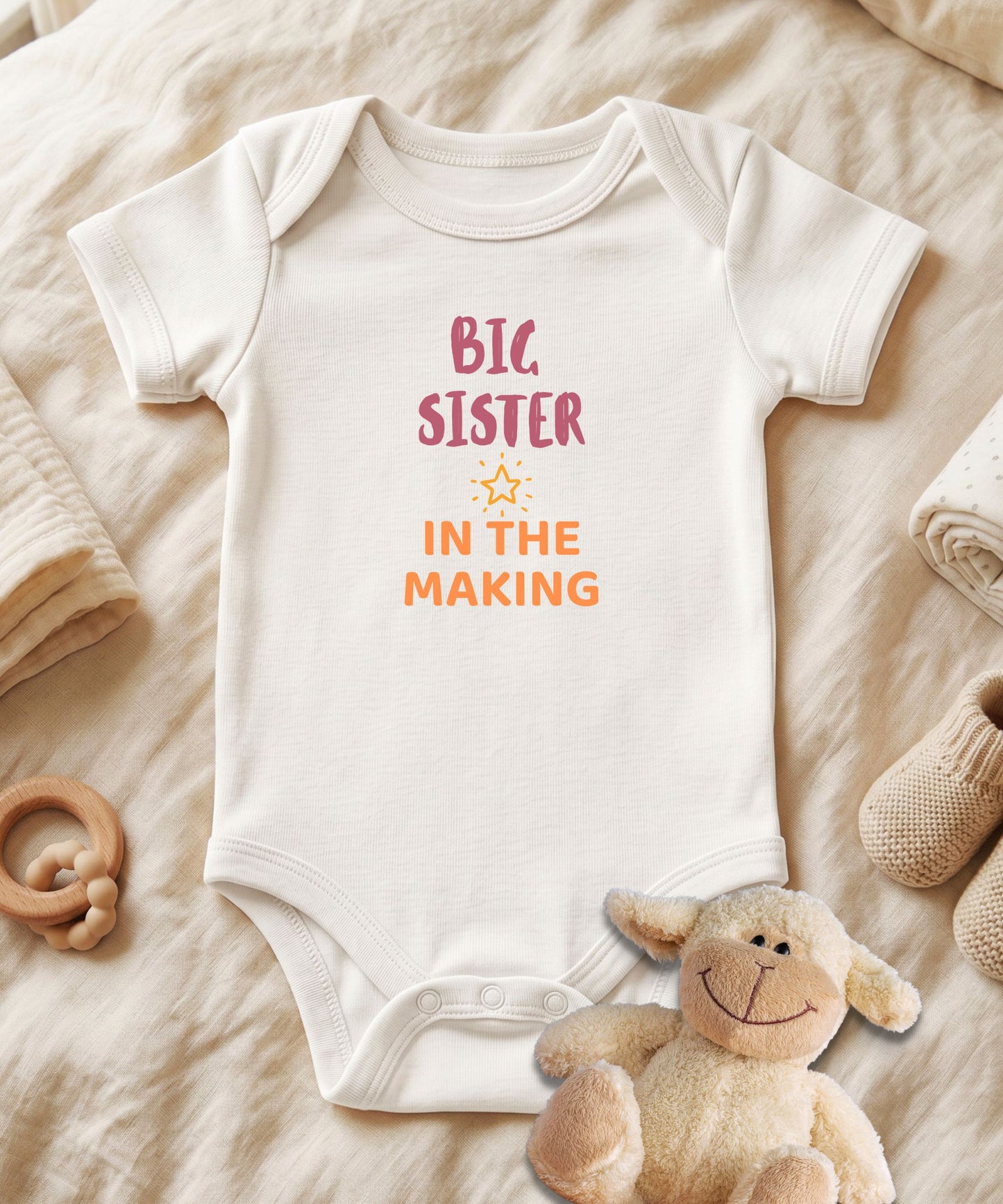 Big Sister in The Making Baby Bodysuit