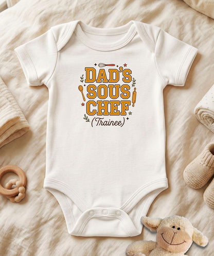 Dad's Sous Chef  Cute  Baby bodysuit Father's Day Infant Gift