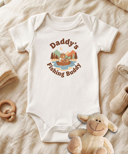 Daddy's Fishing Buddy Baby Bodysuit