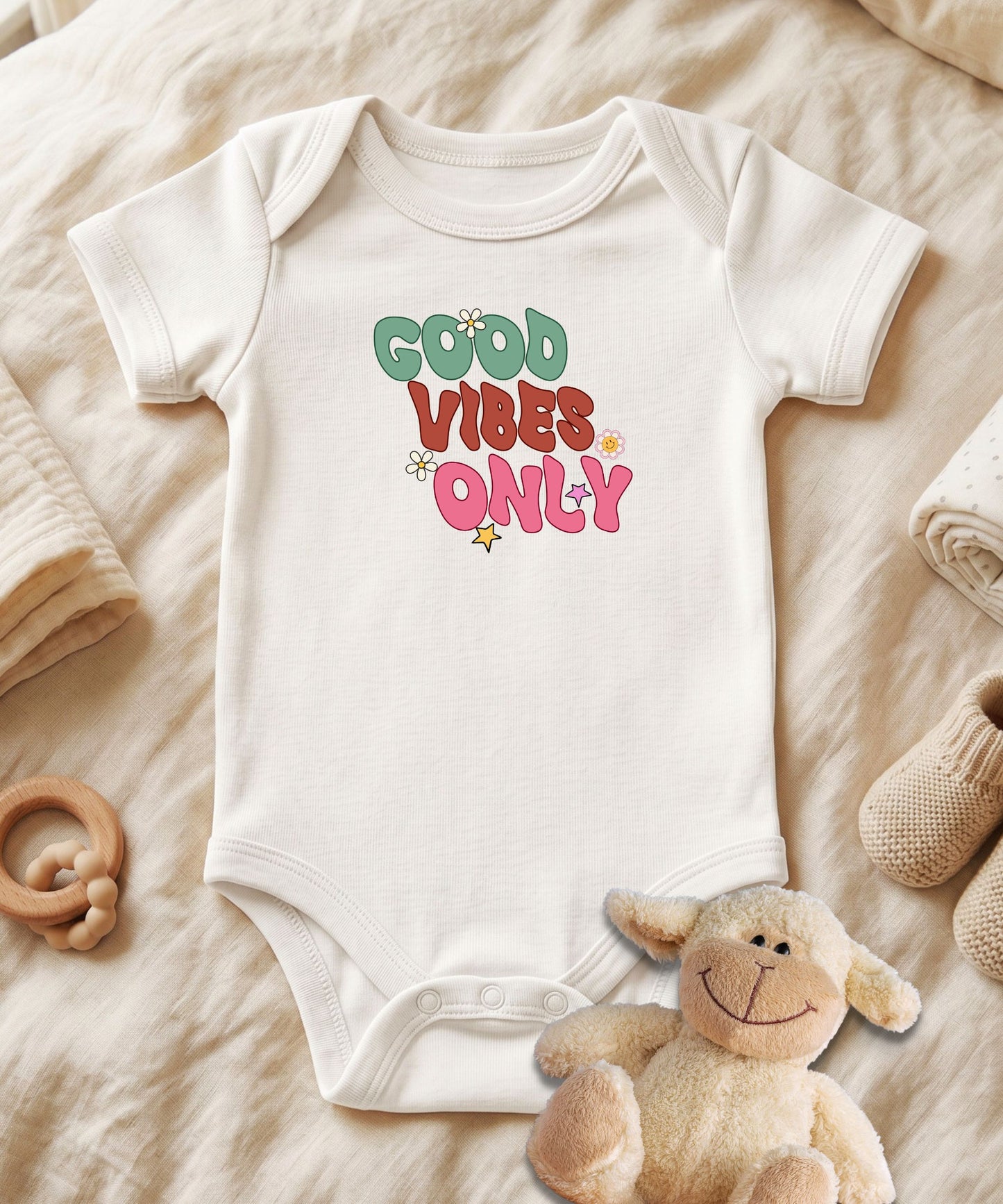 Good Vibes Only Baby Bodysuit