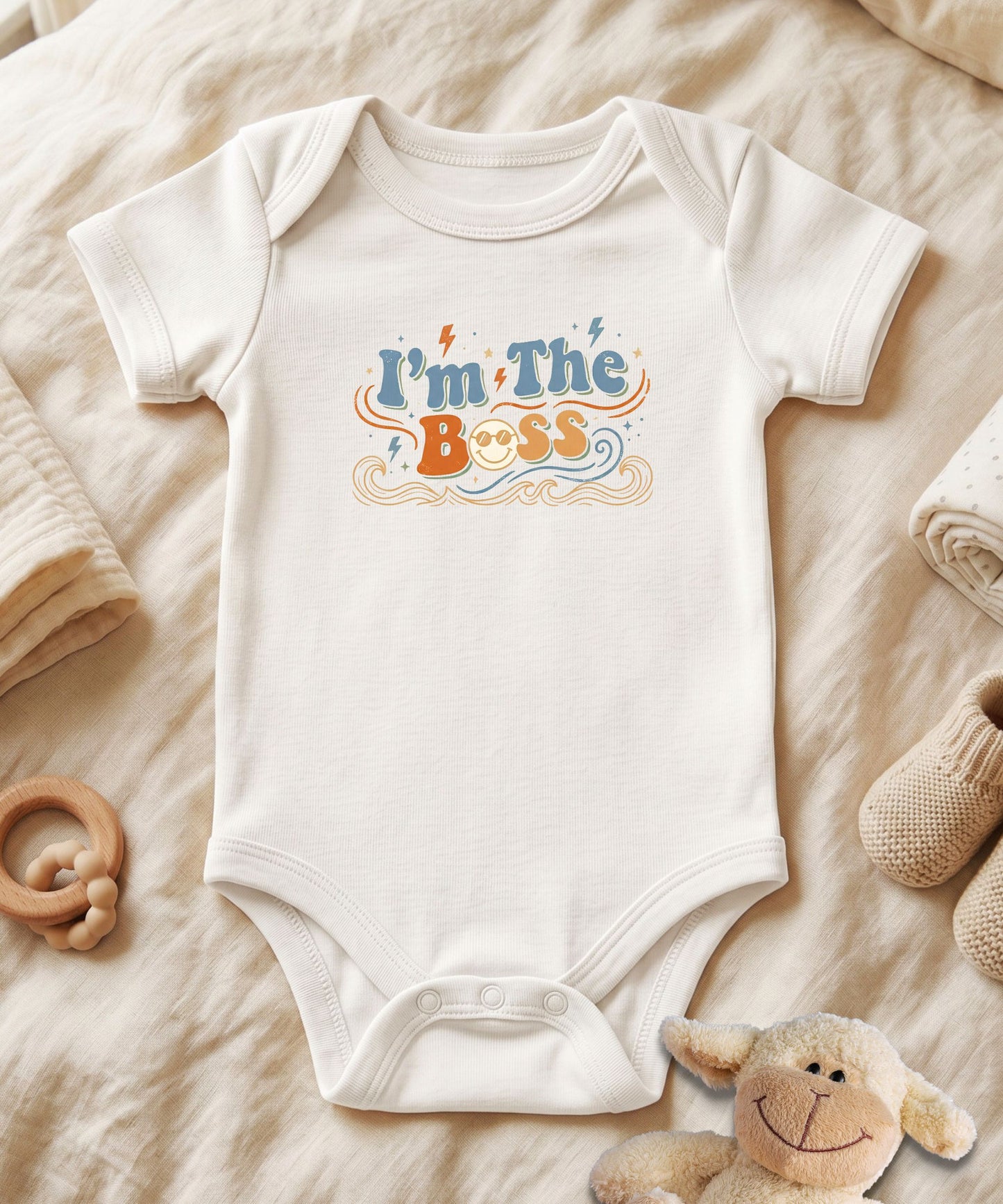 I'm The Boss Smile Baby Bodysuit