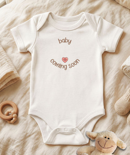 Baby Coming Soon Bodysuit Shower Gift